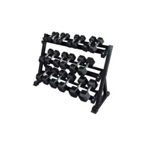 SOPORTE MANCUERNAS HEXAGONALES 3 ALTURAS + 2.5 A 30 KG